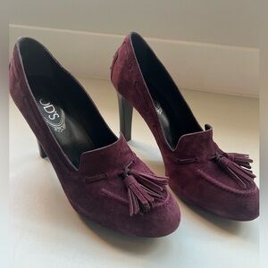 Tod’s purple suede pumps ! Brand New